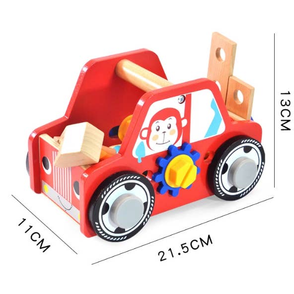 ACOOL TOY - Vente Voiture/camion miniature – enfant - Voiture à outils en bois AC66361
