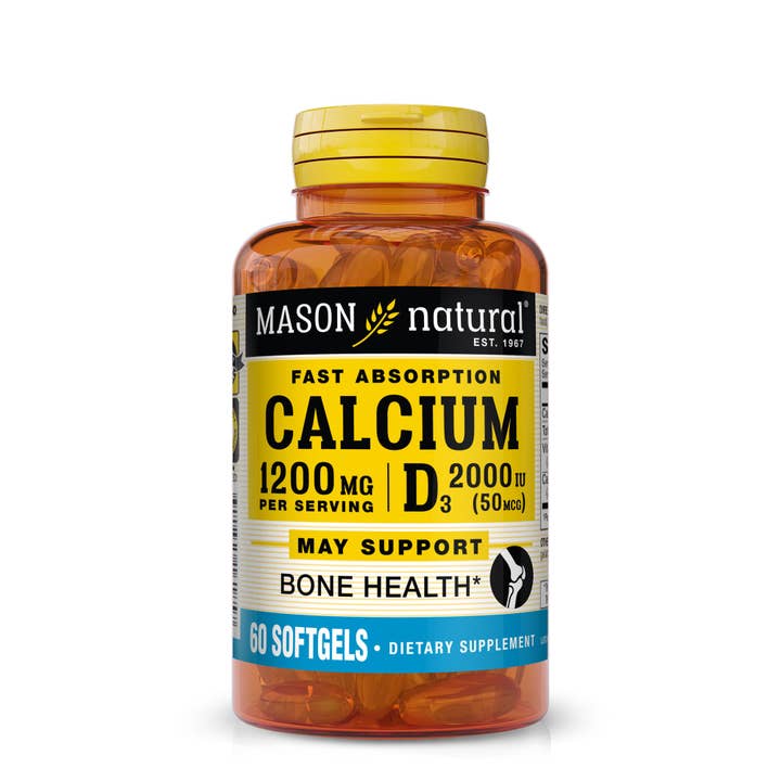 CALCIUM 1,200MG WITH D3 50MCG (2,000IU) SOFTGELS for wholesale by Mason Natural