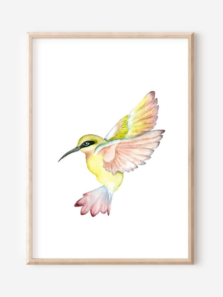 Affiche de Colibri Coloré pour Chambre d'Enfant pour la vente par MiniDei