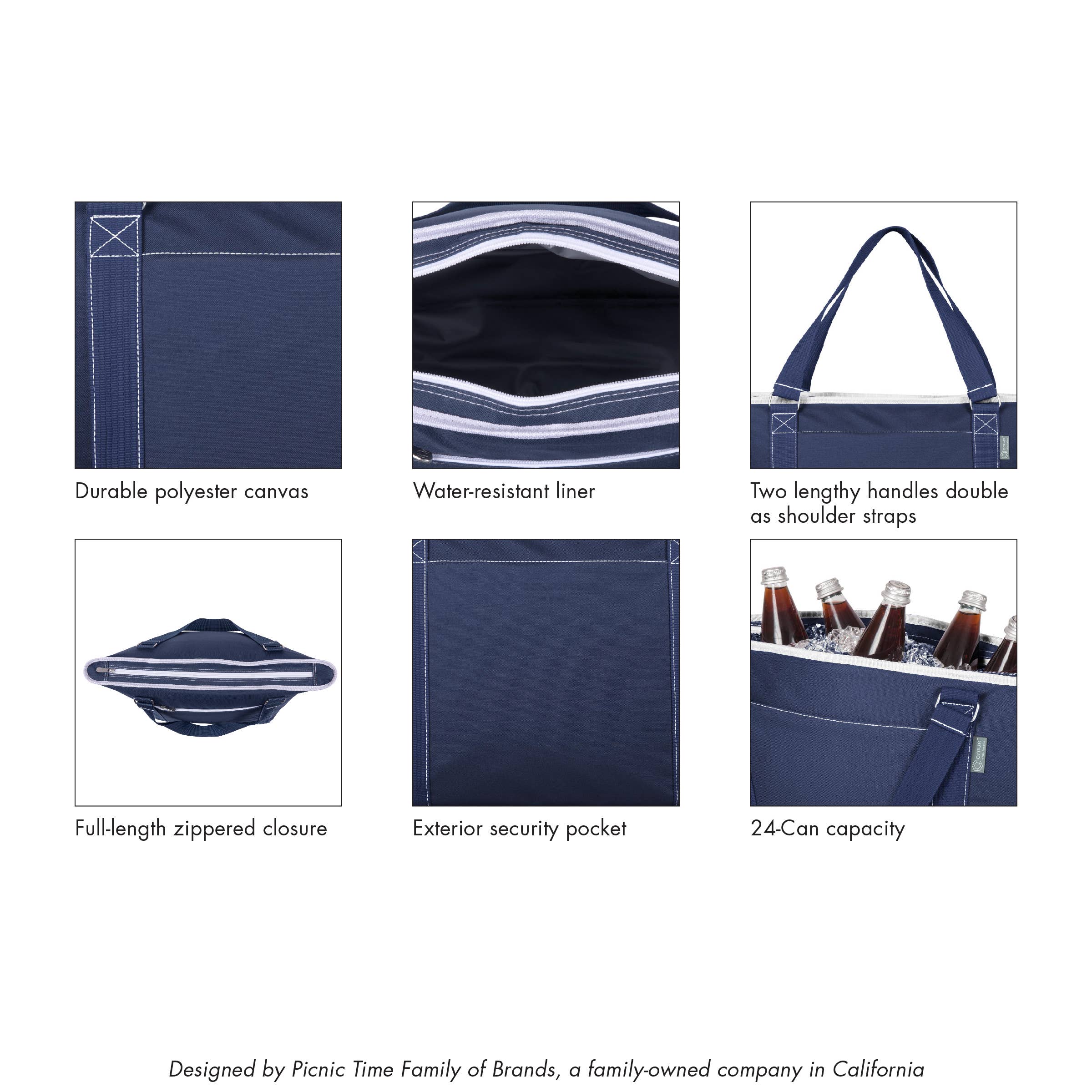 Picnic Time Family of Brands - Wholesale Cooler/Cooler Bag - Topanga Insulated Cooler Tote Bag5