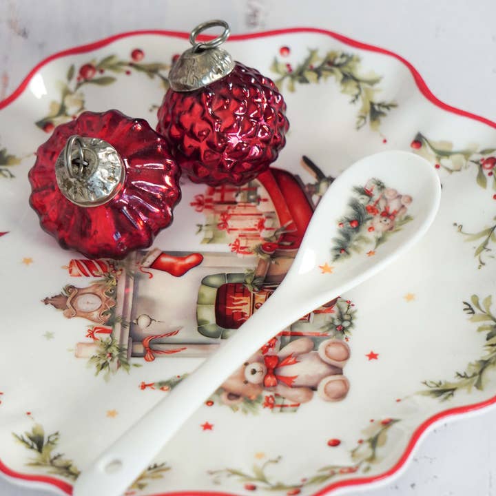 Isabelle Rose – Großhandel Esslöffel (Besteck) – Porzellanlöffel Vintage Christmas 13 cm Isabelle Rose