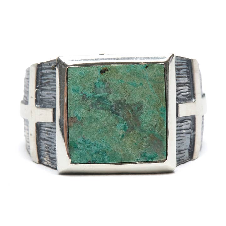 Bague Croix Turquoise pour la vente par Buck Palmer