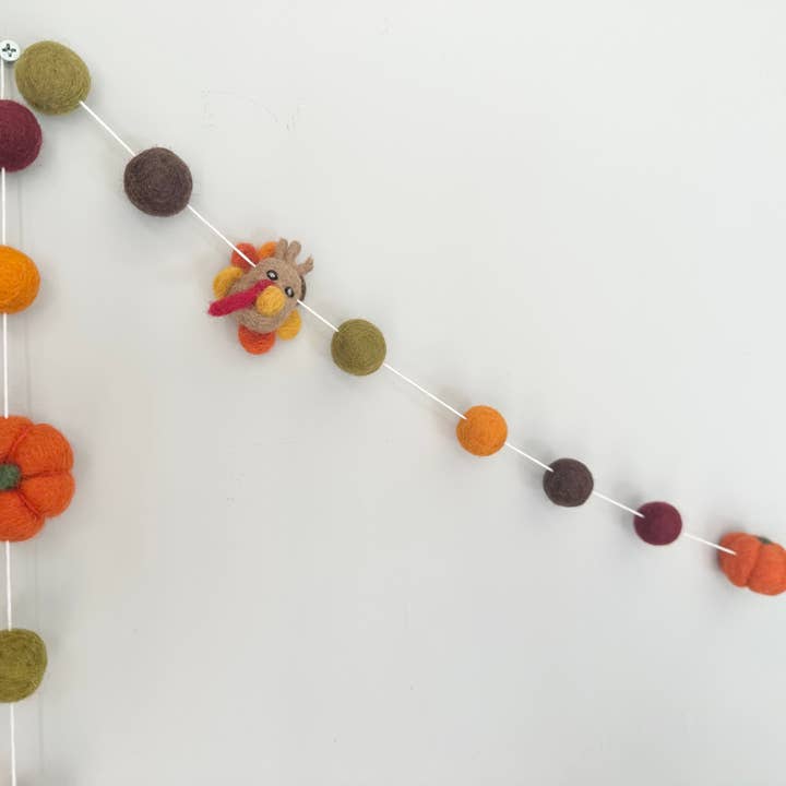 Wool Jamboree - Wholesale Bunting/Garland - Turkey & Pumpkin Garland
