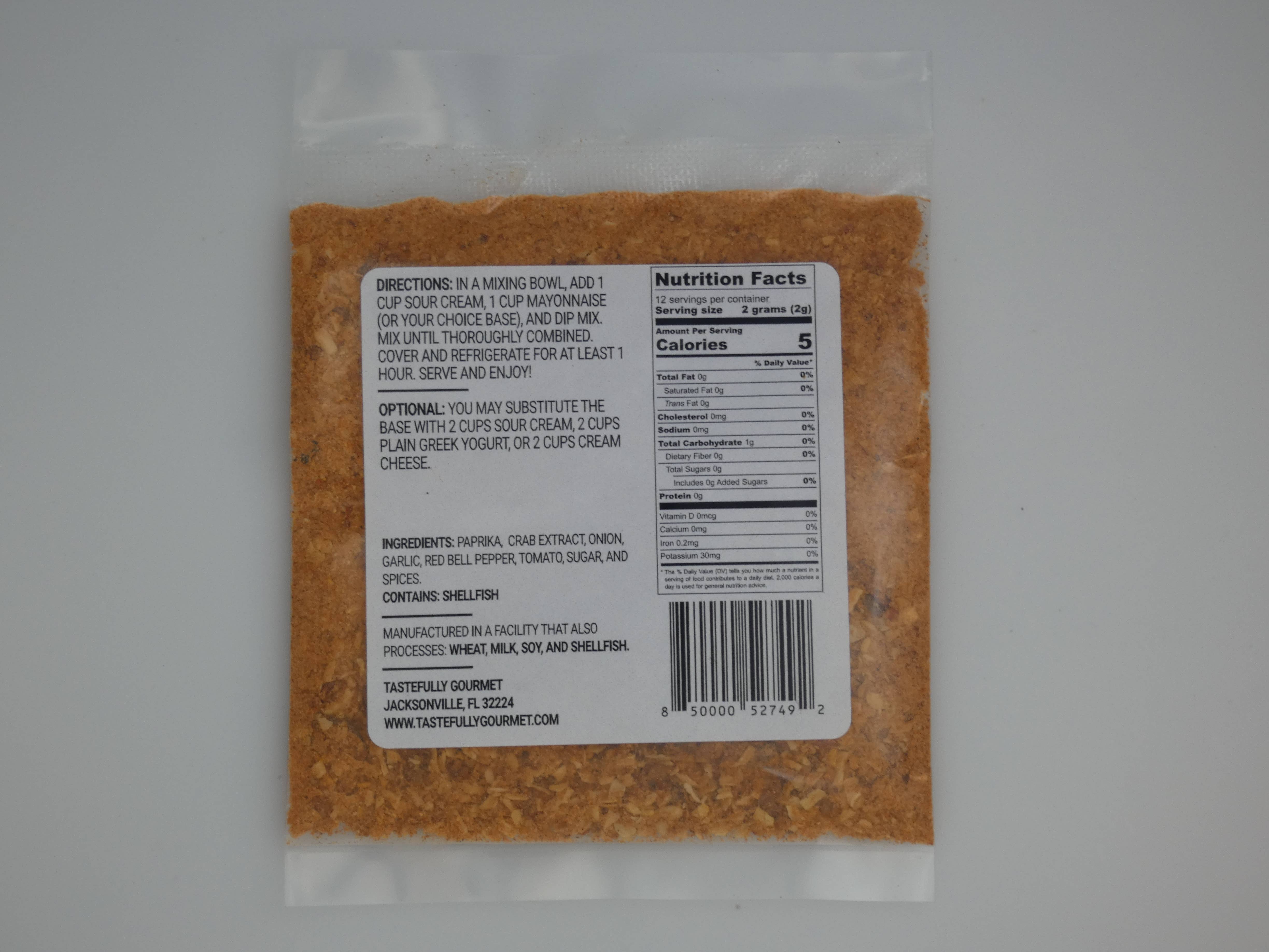 Tastefully Gourmet - Wholesale Dip - Crawfish Dip Mix1