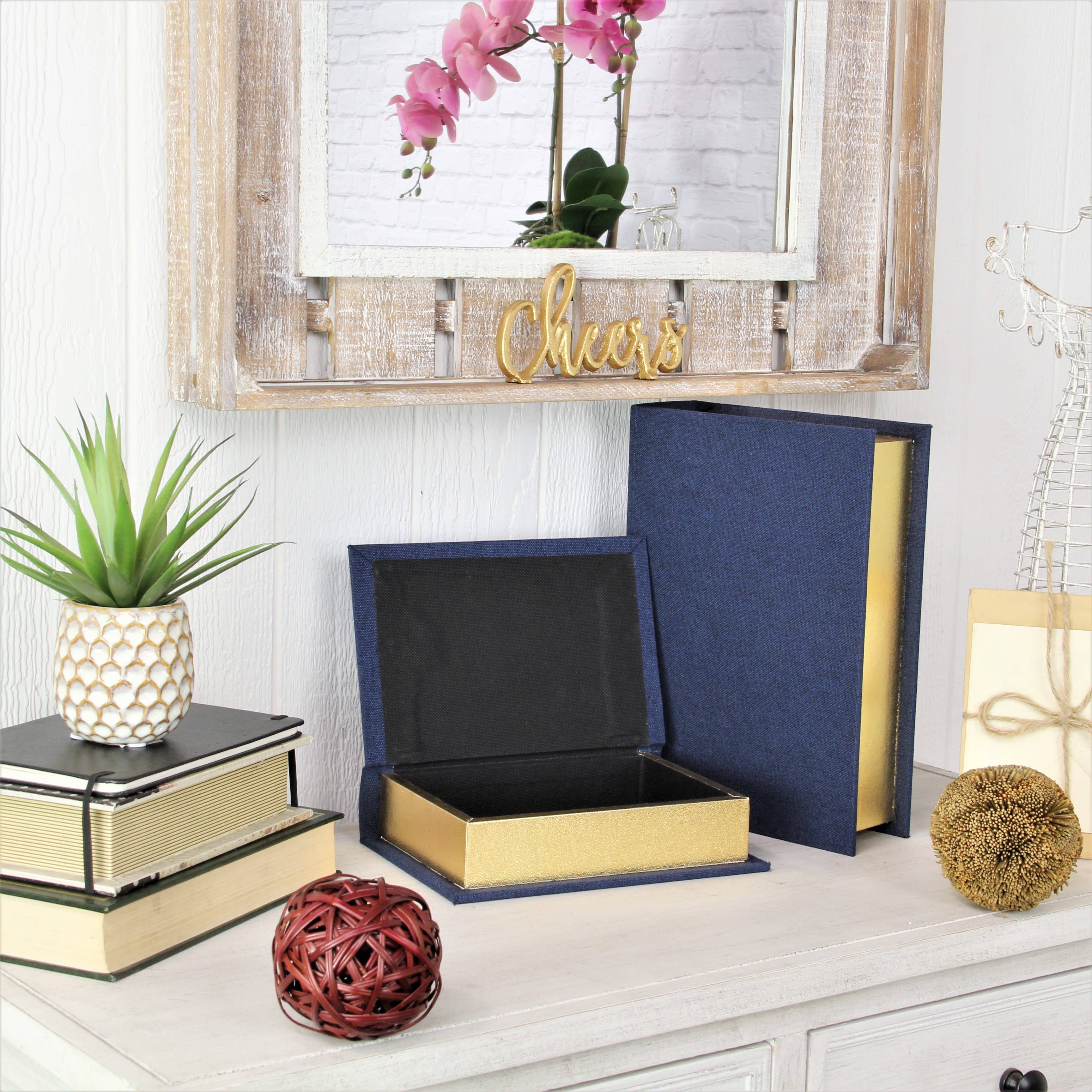 Cheungs Home Decor - Wholesale Decoratief doosje - Canter Isle linnen boekendoos set37