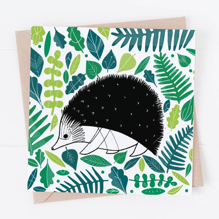 Hedgehog Large Card for wholesale by Jenni Douglas Designs