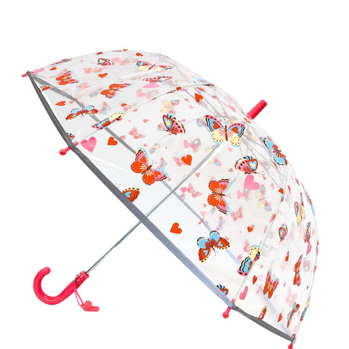 Child's Transparent Butterfly Umbrella for wholesale by SMATI