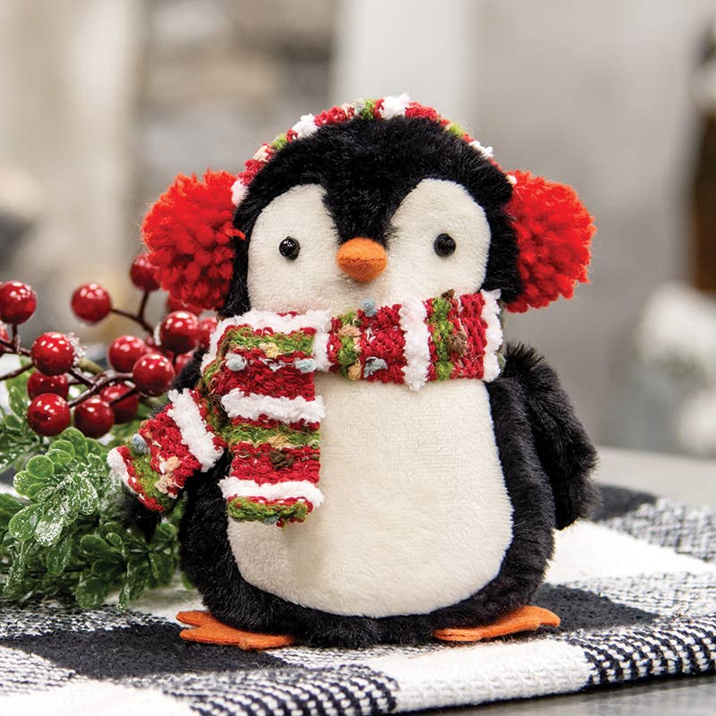 Bright Ideas - Vendita all'ingrosso Decorazione natalizia - Pinguino natalizio a più strisce con paraorecchie1