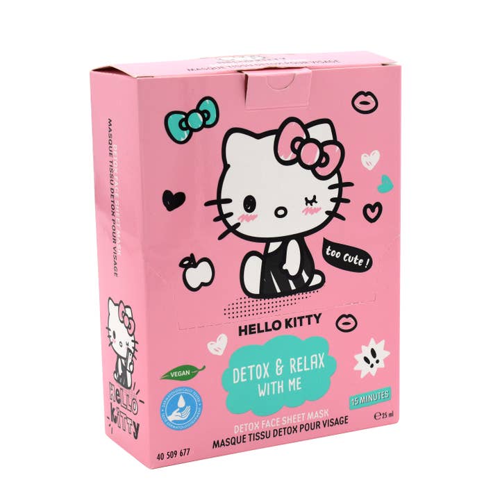 Takecare - Vendita all'ingrosso Mascherina non chirurgica monouso - 😍 Hello Kitty, maschera in tessuto, Face Glow, per bambini, bambini, bambini, cura del viso, 25 ml