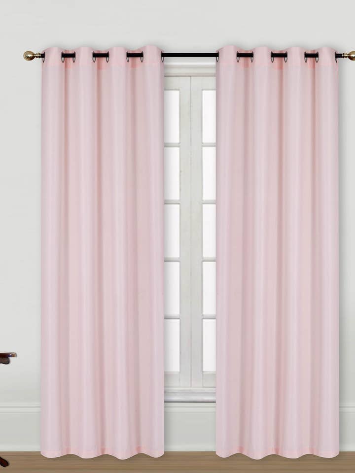 Home Curtains Gardinenpaneele aus massivem Leinen, breites Fensterpaneel mit Ösen an der Oberseite des Fensters, 1 Paar für den Großhandel von Jenin Home Furnishing Inc