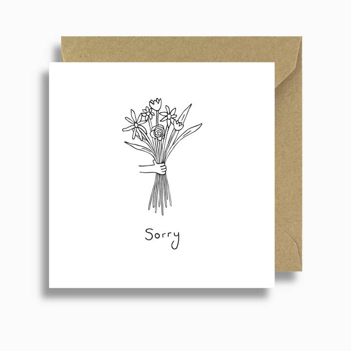 Ett gäng blommor ledsen kort för wholesale av Lizzie Chancellor