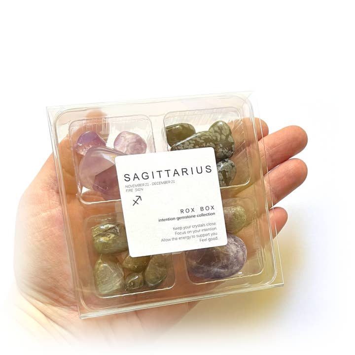 Crystal Grids - Vendita all'ingrosso Pietra/cristallo spirituale - Sagittarius Zodiac - Jumbo - Set regalo con cristalli e pietre2