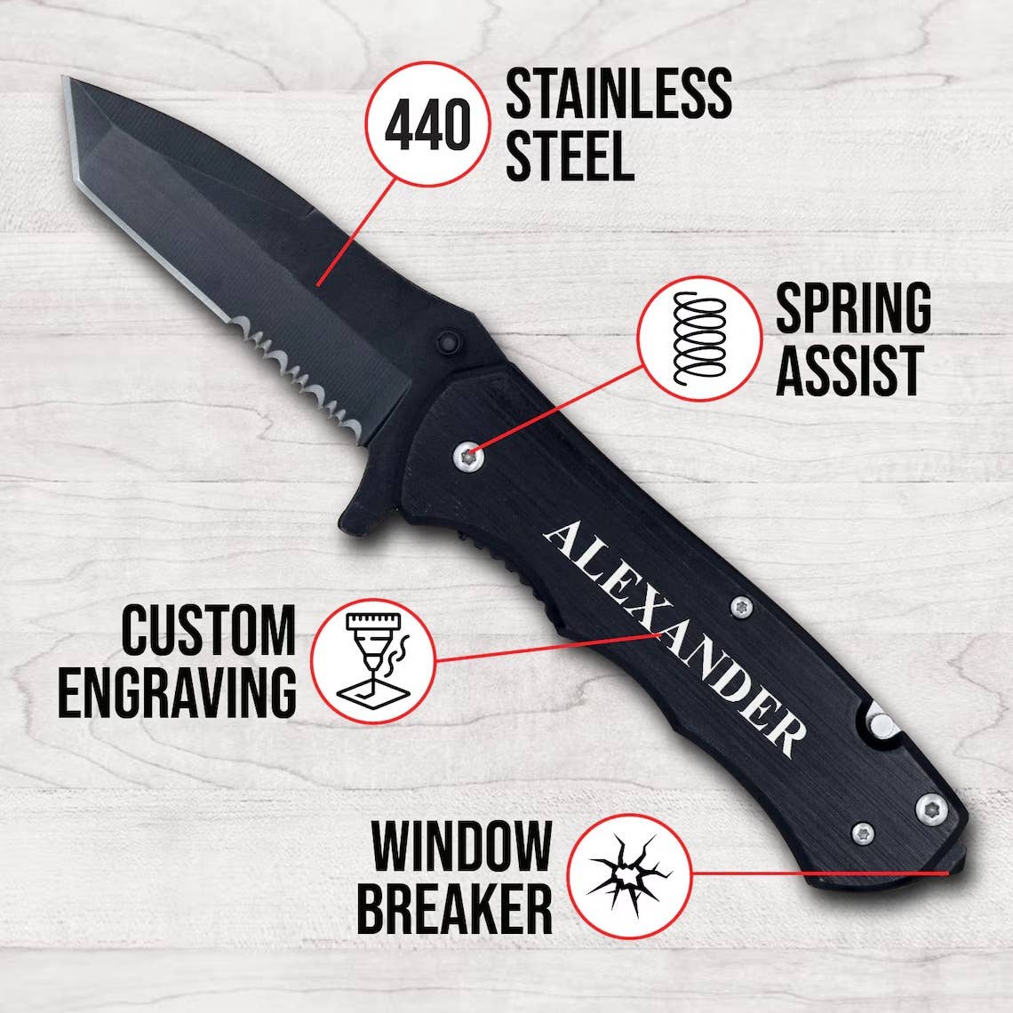 Engrave My Memories – wholesale Fickkniv/Hållare – Personliga knivar – presentknivar för män och pojkvän3