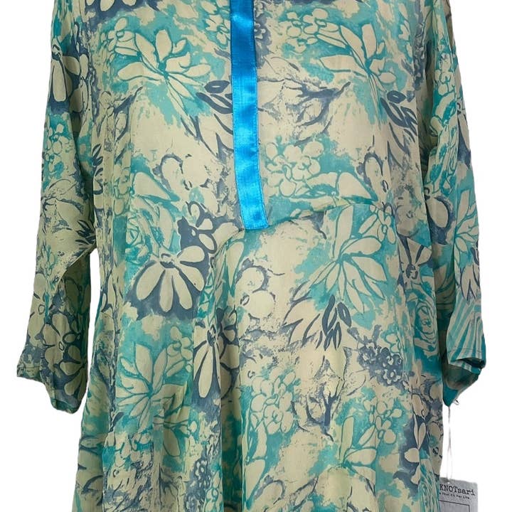 PRG7998 Sheer Avatar Pure Silk Sculptural Long Tunic Dress for wholesale by sariKNOTsari