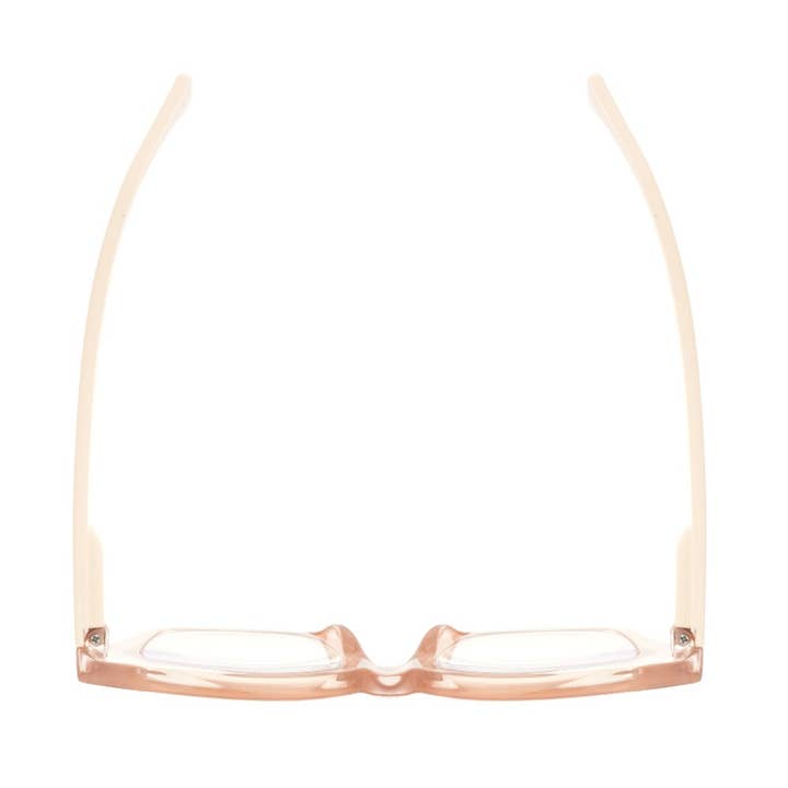 Ryan Simkhai Eyeshop - Wholesale Eyeglasses - Unisex - FIONA | Transparent Nude| Peach Temples | Blue Light
