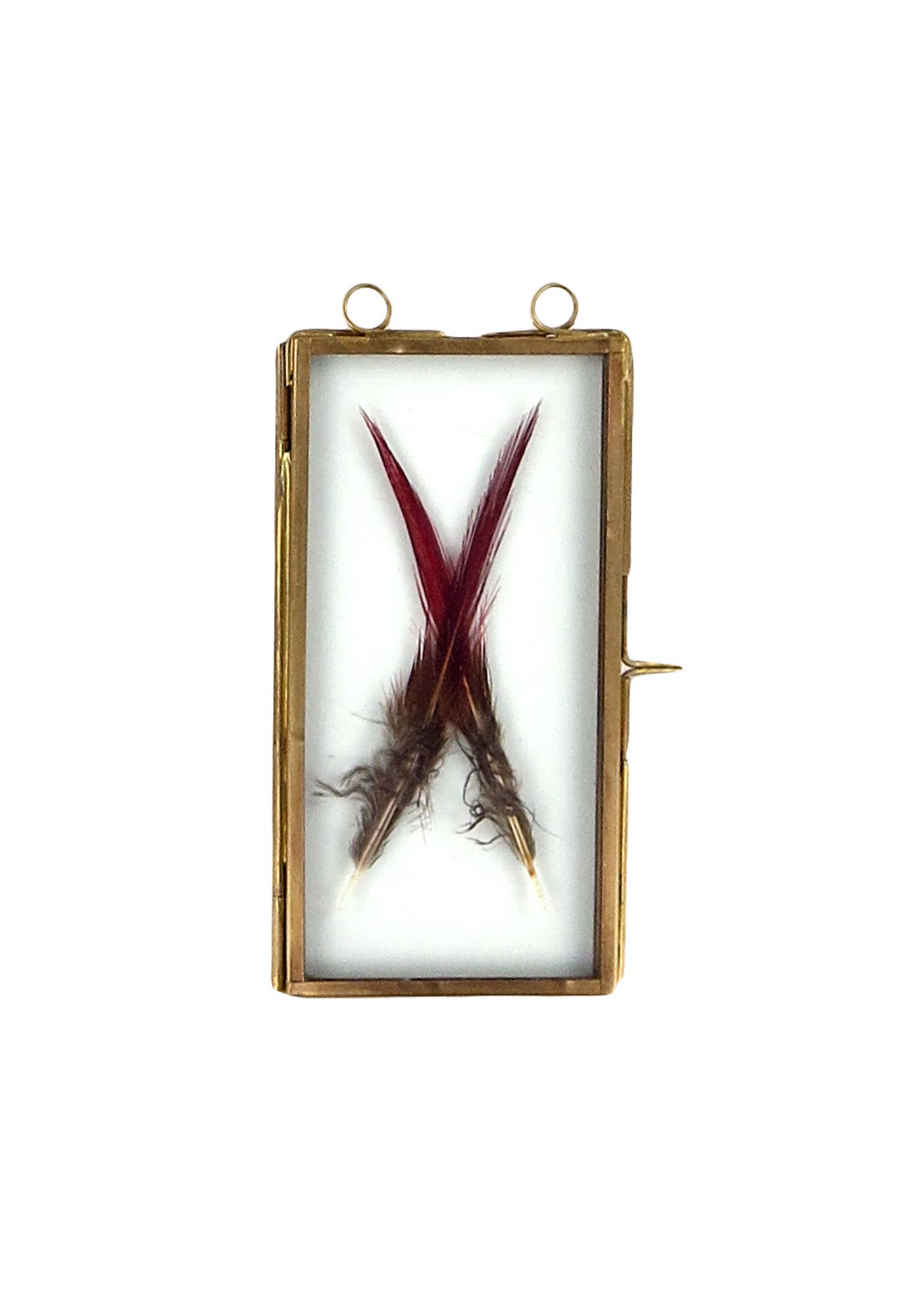 Vagabond Vintage - Wholesale Picture Frame - BRASS FRAME WITH HANGING LOOPS 2.5"X5"2