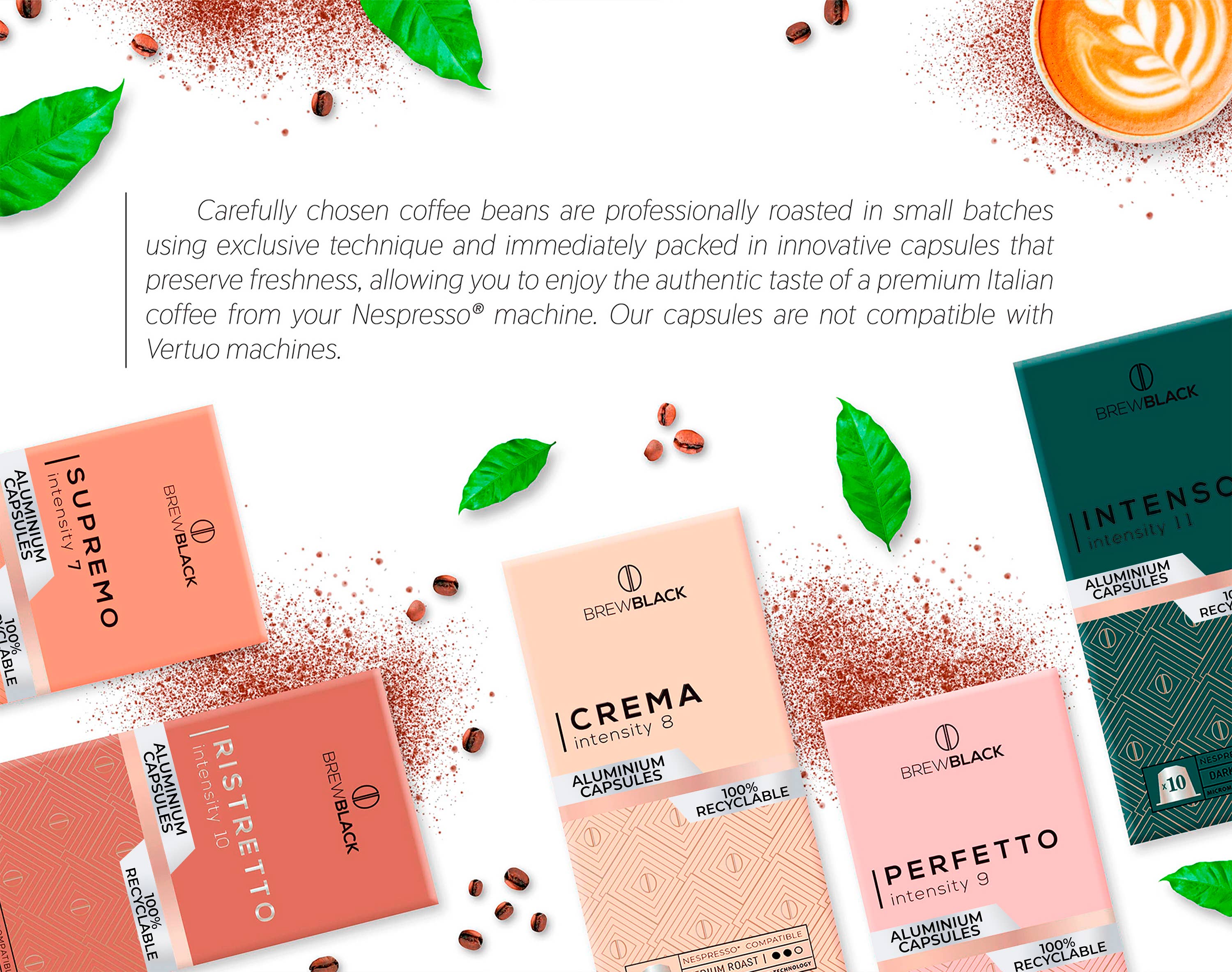 BREWBLACK - Wholesale Coffee Pods - Crema - 50 Aluminum Pods4