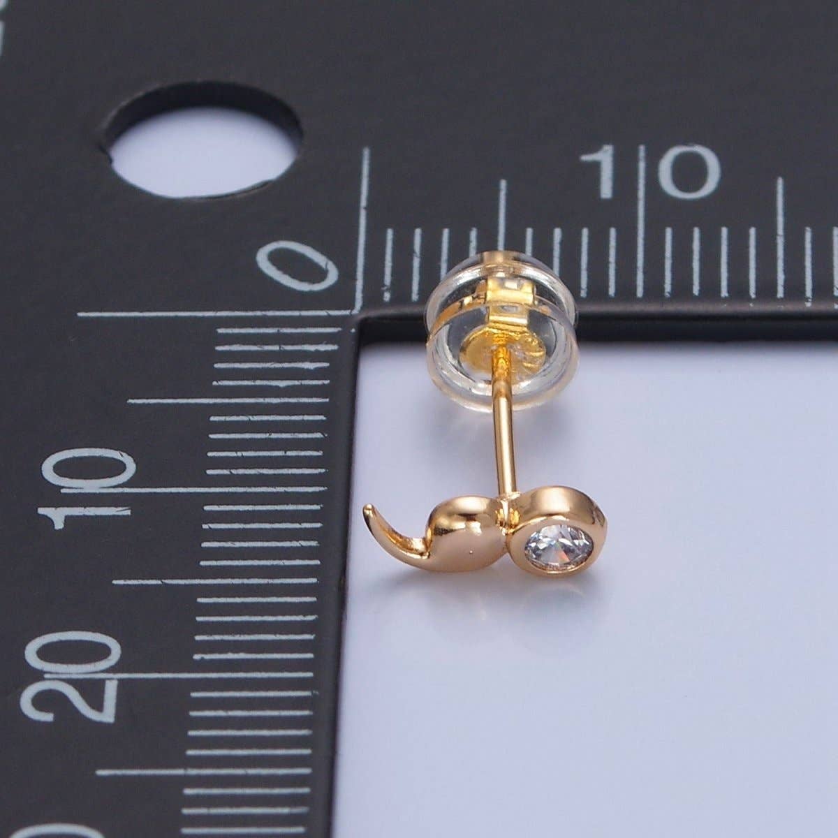 Aim Eternal - Wholesale Stud/Post Earrings - Semi Colon Studs | Mental Health Jewellery | Circle Stud | Coma Point Earrings | Quote Jewelry | Punctuation Minimalist Jewelry T-4973