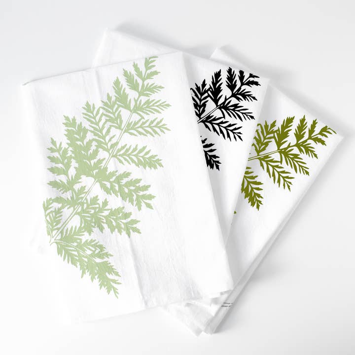 Lady Fern Flour Sack Towel for wholesale by Bird Mafia