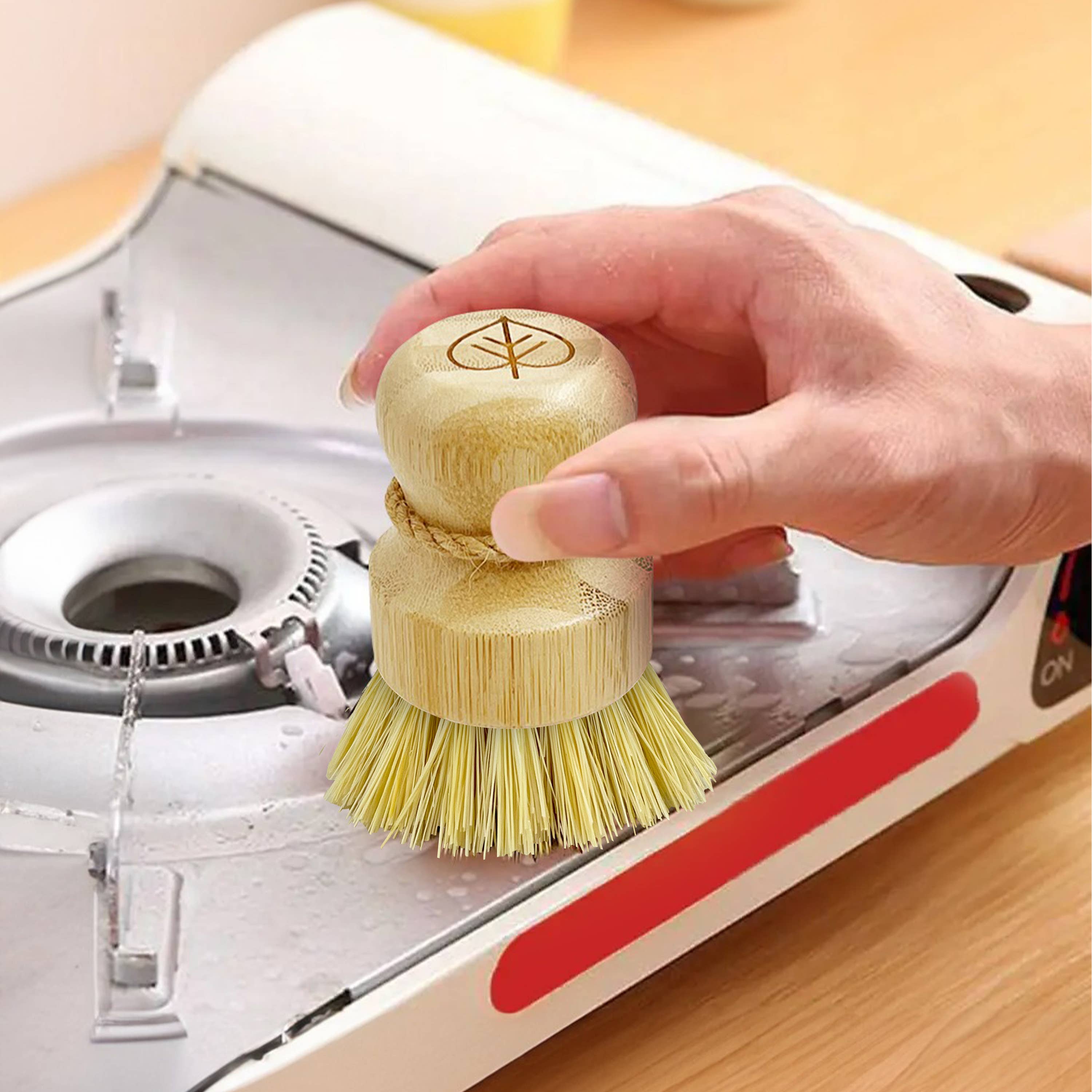 AIRNEX - Wholesale Cleaning Brush - Eco Kitchen Cleaning Supplies  - 1 Pack Bamboo Dish Brush5