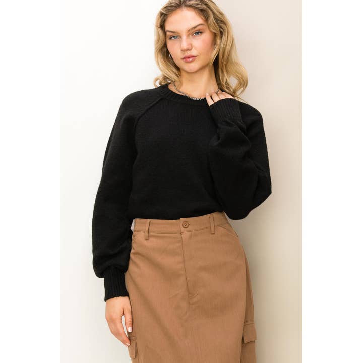 HYFVE - Wholesale Knit Sweater - Women's - DZ23G332-Raglan-sleeve Sweater