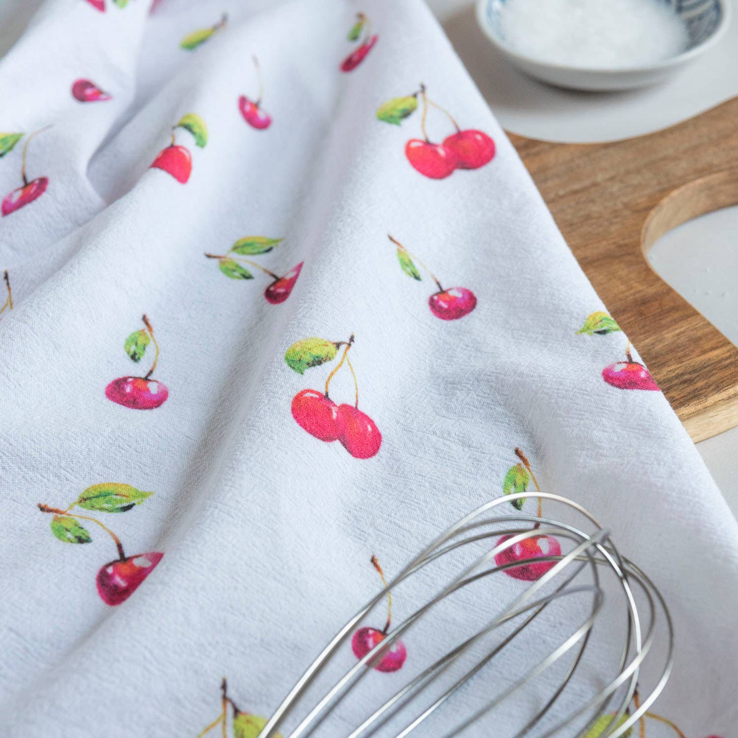 Alla Dickson Art – Toalha de chá por atacado – Toalha de Cerejas Toalha de Chá de Cerejas Padrão de Cerejas Toalha de Cozinha7