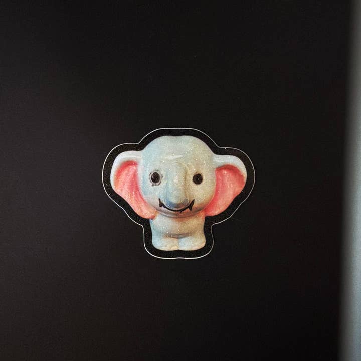 Blue Elephant Glitter Sticker pour la vente par Aimee Miller Art