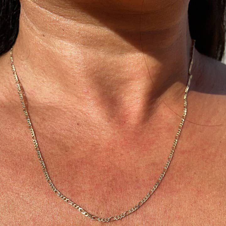 Milie Jewels – wholesale Kedjehalsband – 18k guld fylld 2mm Figaro 3X1 kedja halsband för grossist smycken att göra