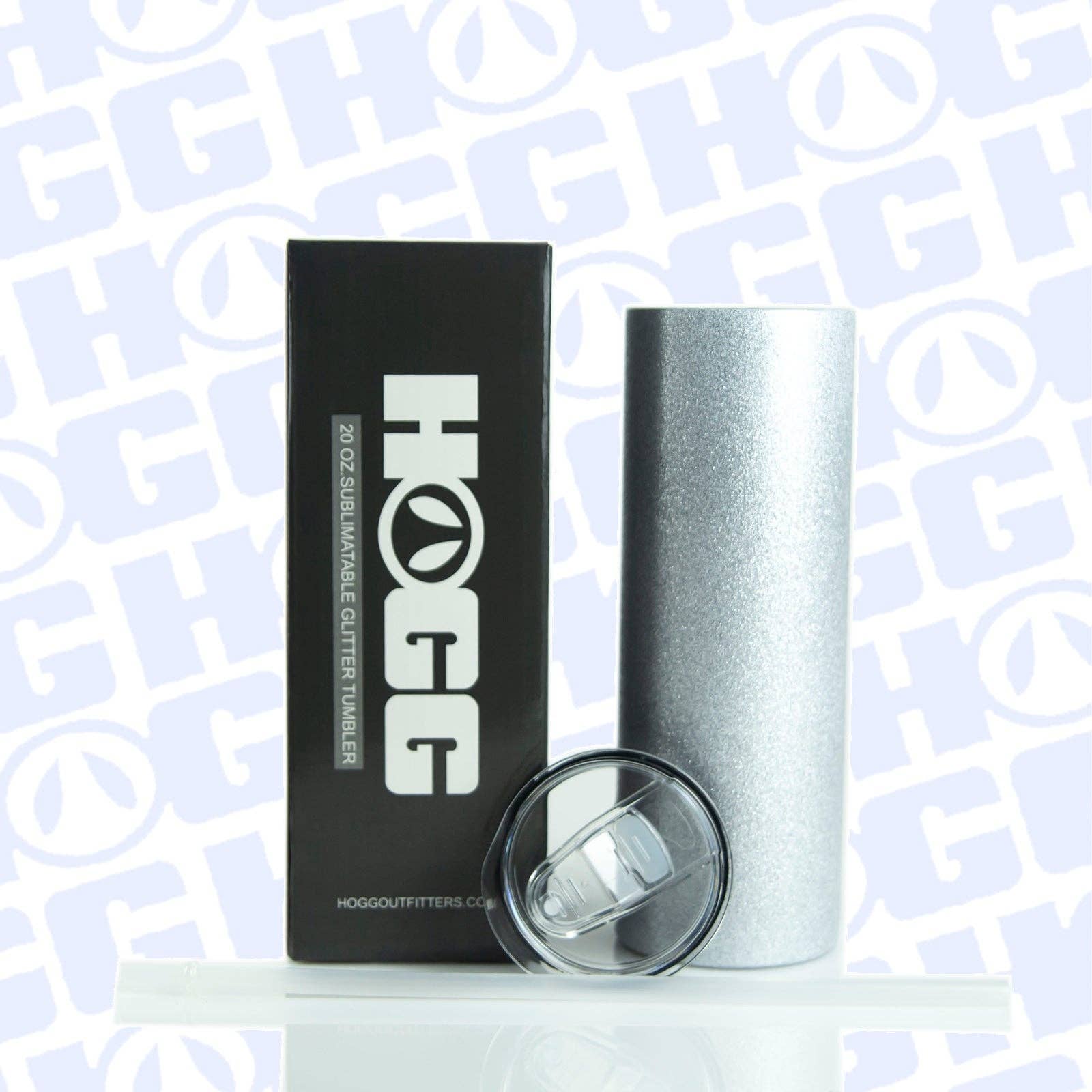 Hogg Outfitters – Großhandel Thermotasse/-becher – Becher mit Sublimationsglitter, 20 Unzen, silberfarben2