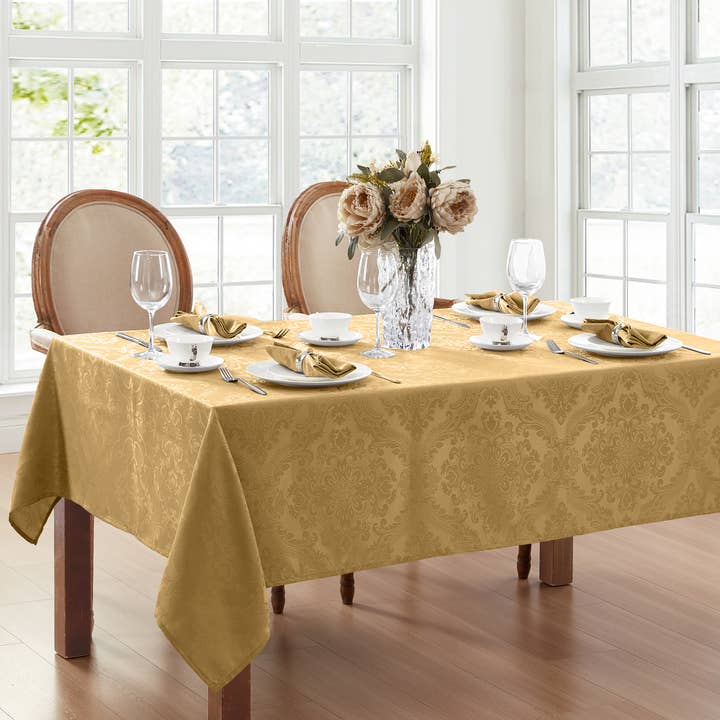 Threadmade Home - Wholesale Tablecloth - Caiden Elegance Damask Water and Stain Resistant Tablecloth21
