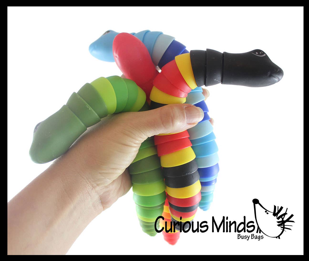 Curious Minds Toys - Venta al por mayor Pelota antiestrés - Niños - 1 serpiente articulada grande, menea, inquieta, articulada, en movimiento7