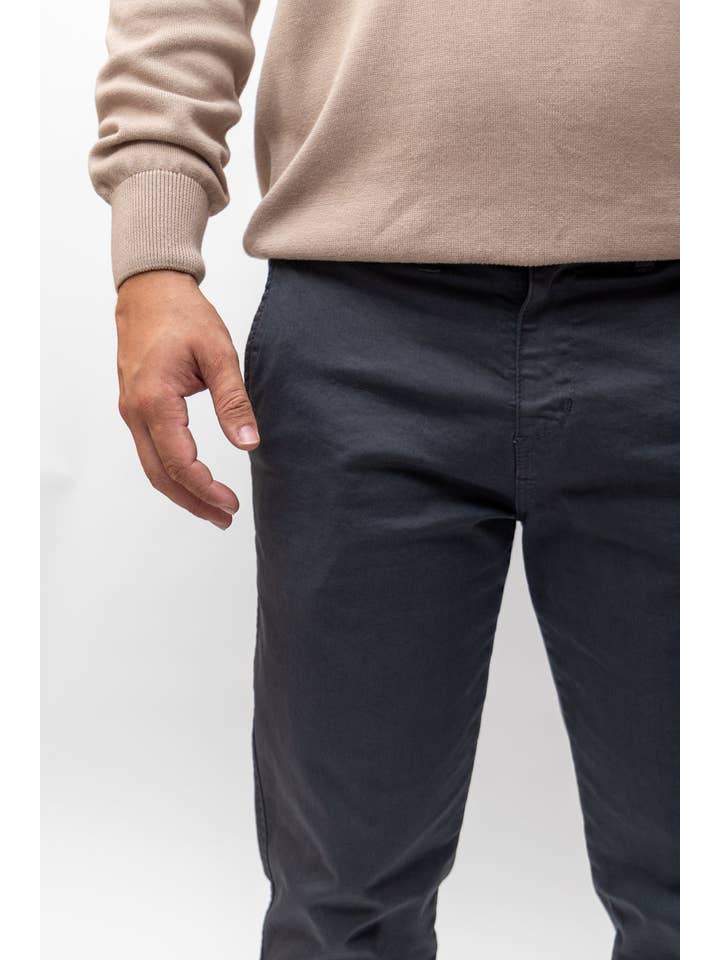Custi Mikelo: Men's Clothing & Christmas Gifts - Wholesale Pants - Men's - Elastic Lead Gray Chino Pants | Jesulín3