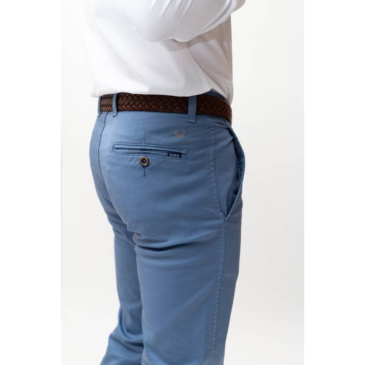 Calças Chino Elásticas Azul Índigo | Jesulín por atacado de Custi Mikelo: Made in Spain