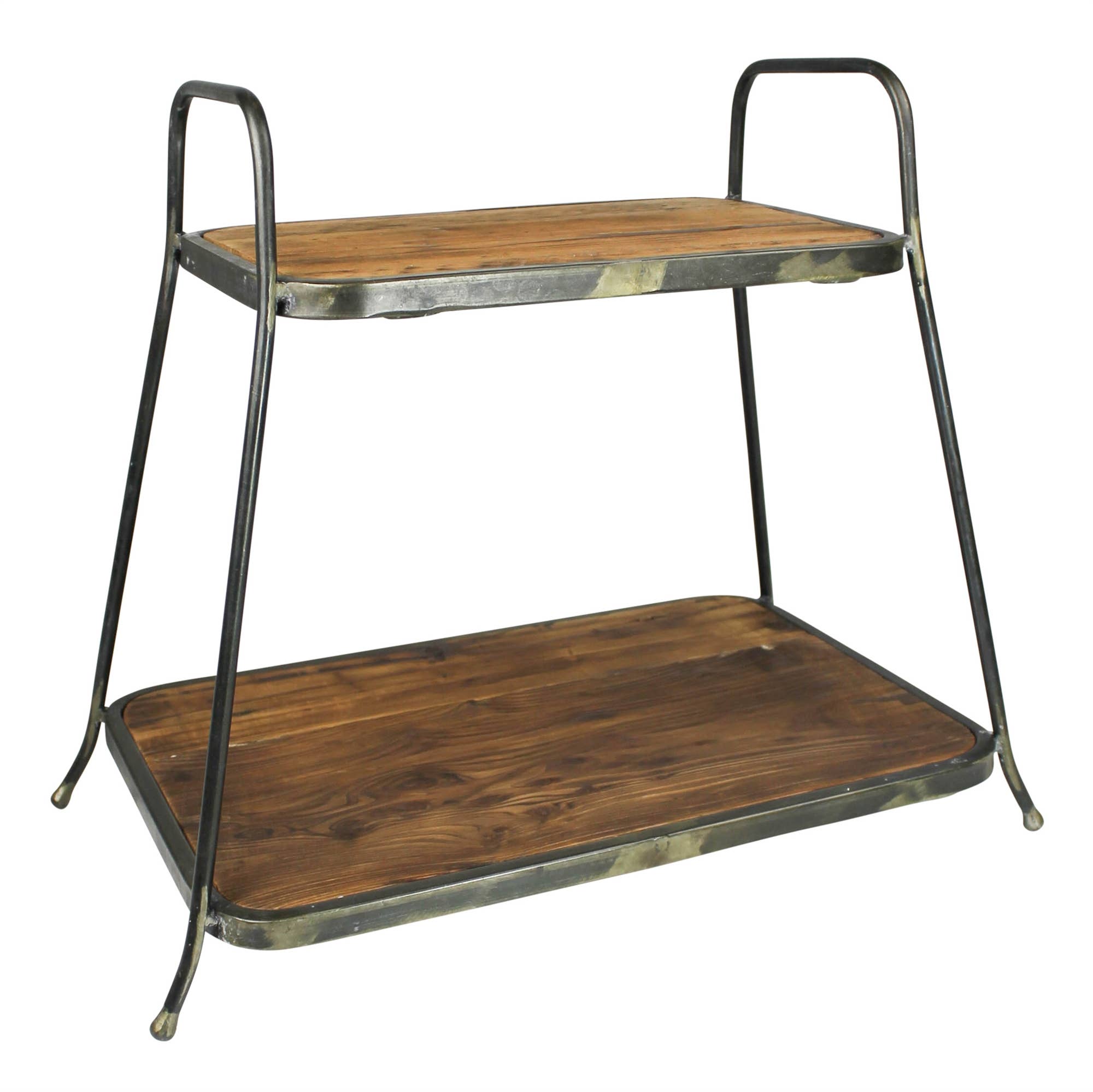 Natural Catalina Two-Tier Stand, Wood - Rect for wholesale on Faire1