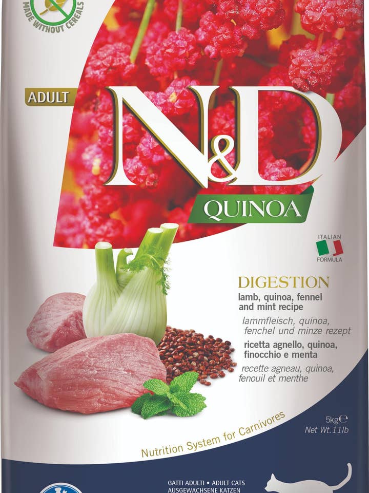 N&D Quinoa Cat Digestion Lam 5 kg. for engroshandel hos Finest Petfoods