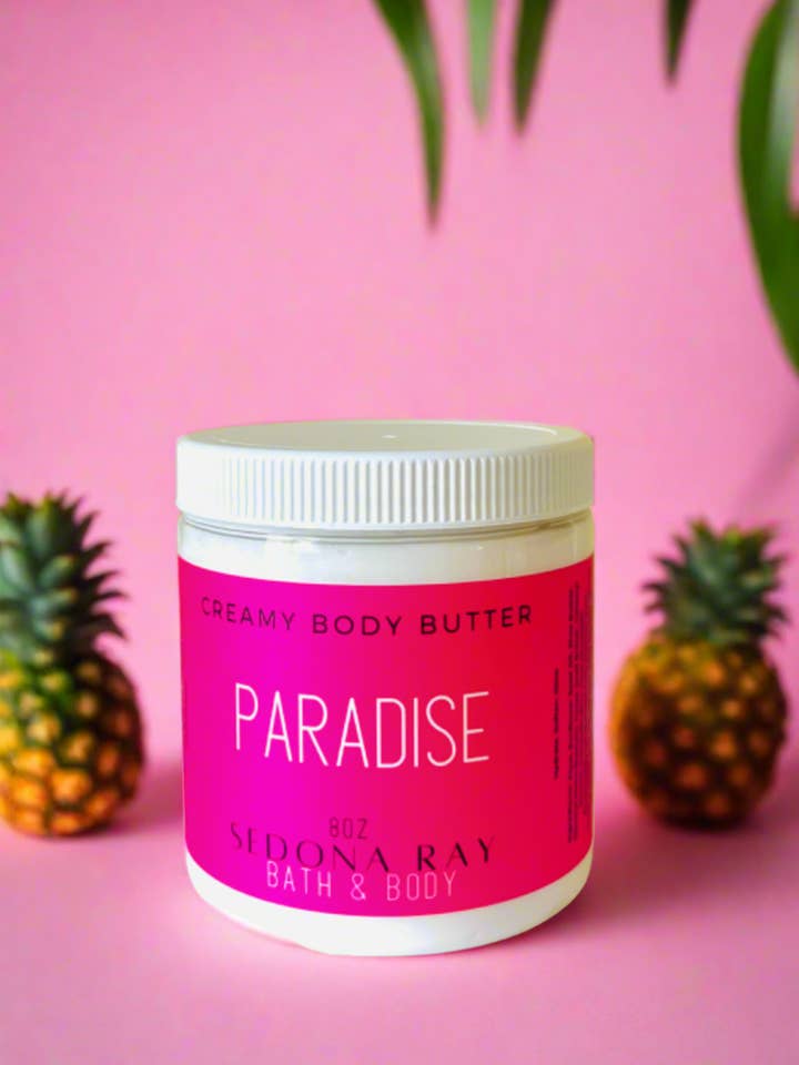 Beurre corporel crémeux Paradise pour la vente par Sedona Ray Holistic Beauty