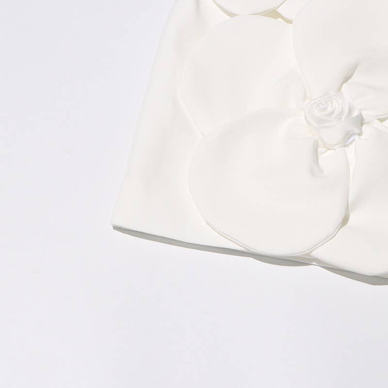 Productseeker - Wholesale Dress - Women's - DR575Y Elegant 3D Floral Tube Top Short Summer Dress12