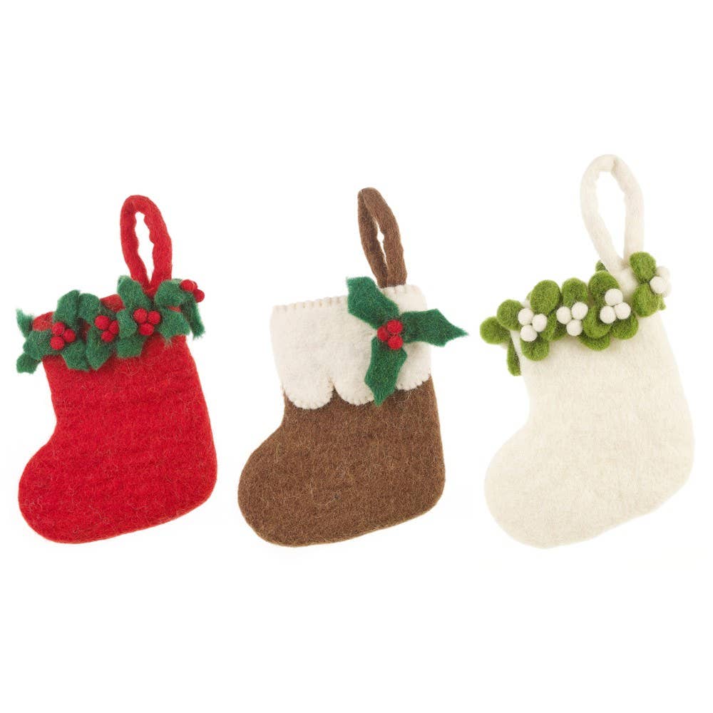 Felt So Good - Wholesale Holiday Stocking - Handmade Felt Biodegradable Mini Christmas Stocking1