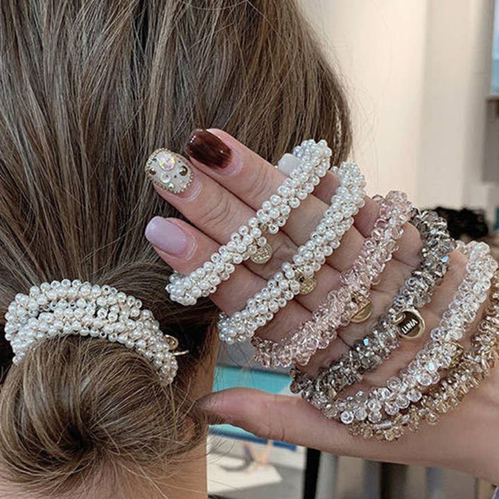 ACCITY - Wholesale Scrunchie - Women's - CRYSTAL ELASTIC HAIR SCRUNCHIES_CWAHA0131