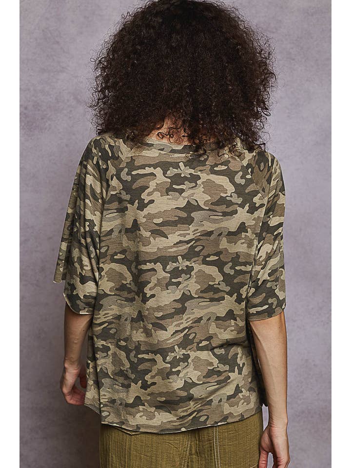 Pol Clothing - Wholesale Knit top – Women's - Vintage Washed Relaxed Fit Jersey Top Everyday Tee SALE18