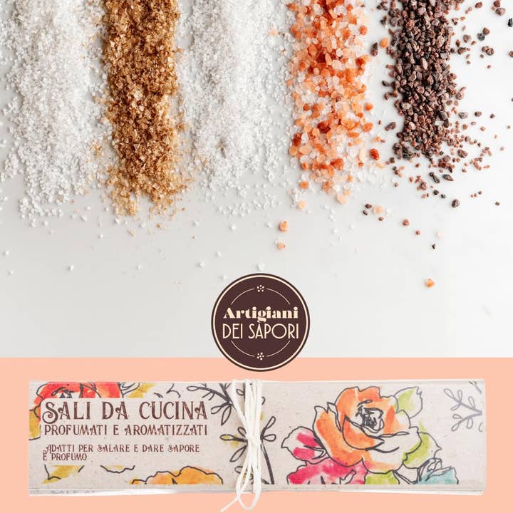 Wholesale Italian Food - Wholesale Salt - Artigiani dei Sapori, 4 Flavor Pack, Infused Sicilian Salts2