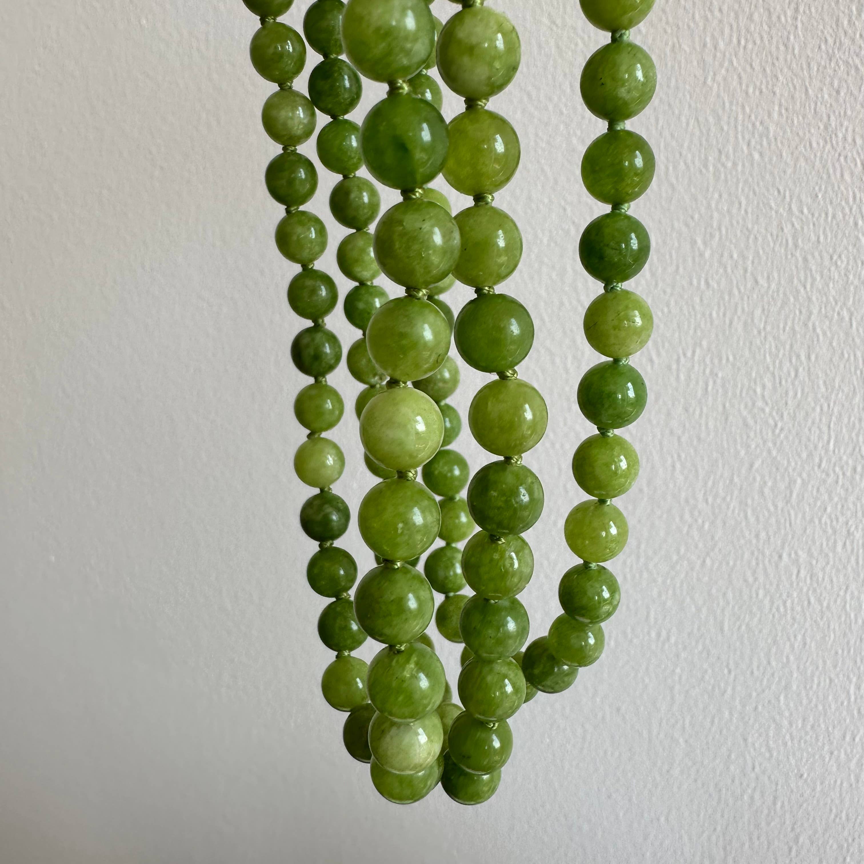 Anokhi Green | Handmade Gemstone Jewelry - Wholesale Beaded/Pearl Necklace - Jade Necklace | Green Round Beads | Green Gemstone Jewelry2