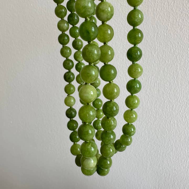 Anokhi Green | Handmade Gemstone Jewelry - Wholesale Beaded/Pearl Necklace - Jade Necklace | Green Round Beads | Green Gemstone Jewelry2