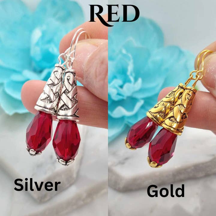 Bad Apple Designs - Wholesale Dangle Earrings - Crystal Teardrop Dangle Earrings For Women9