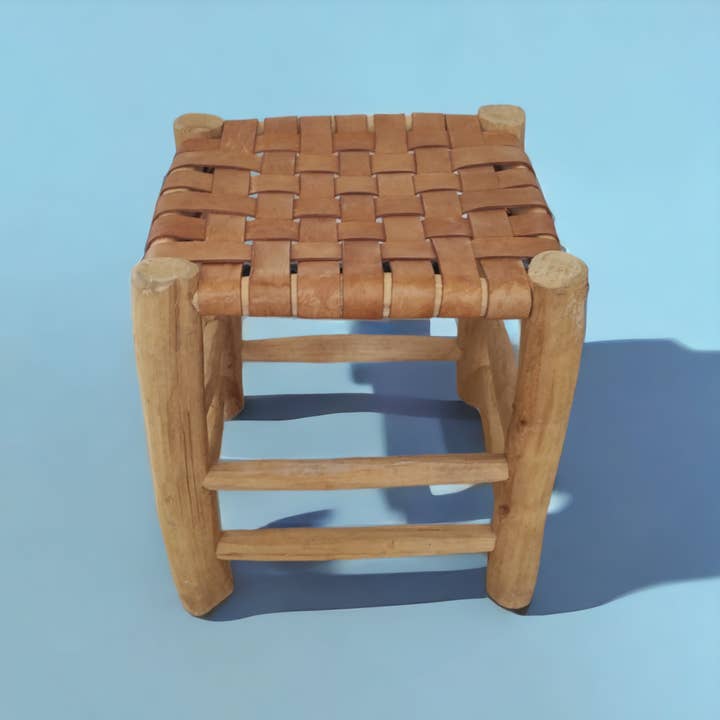 Berberparadise - Wholesale Stool - moroccan Woven Foot Stool, woven counter stool