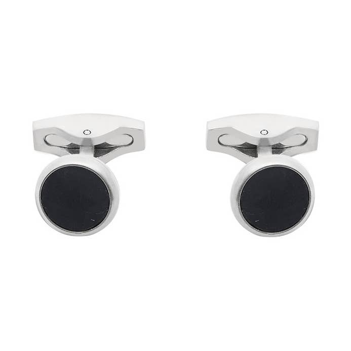 ROUND OPAQUE CUFFLINKS FOR MEN WITH STONE for wholesale by AMORINO SRL