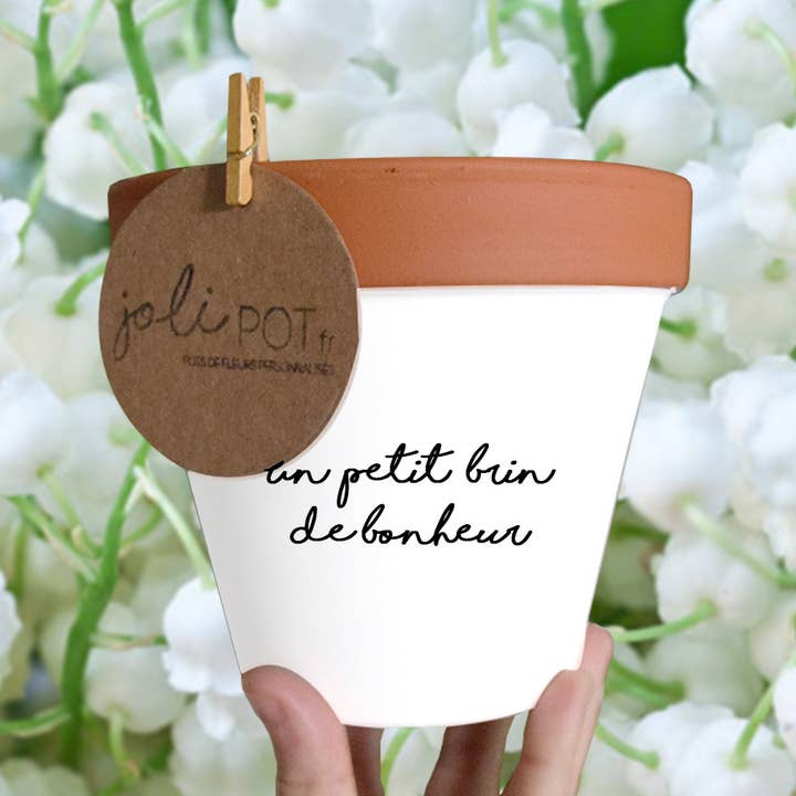 Flower pot, cover “A little bit of happiness” for wholesale by Joli Pot