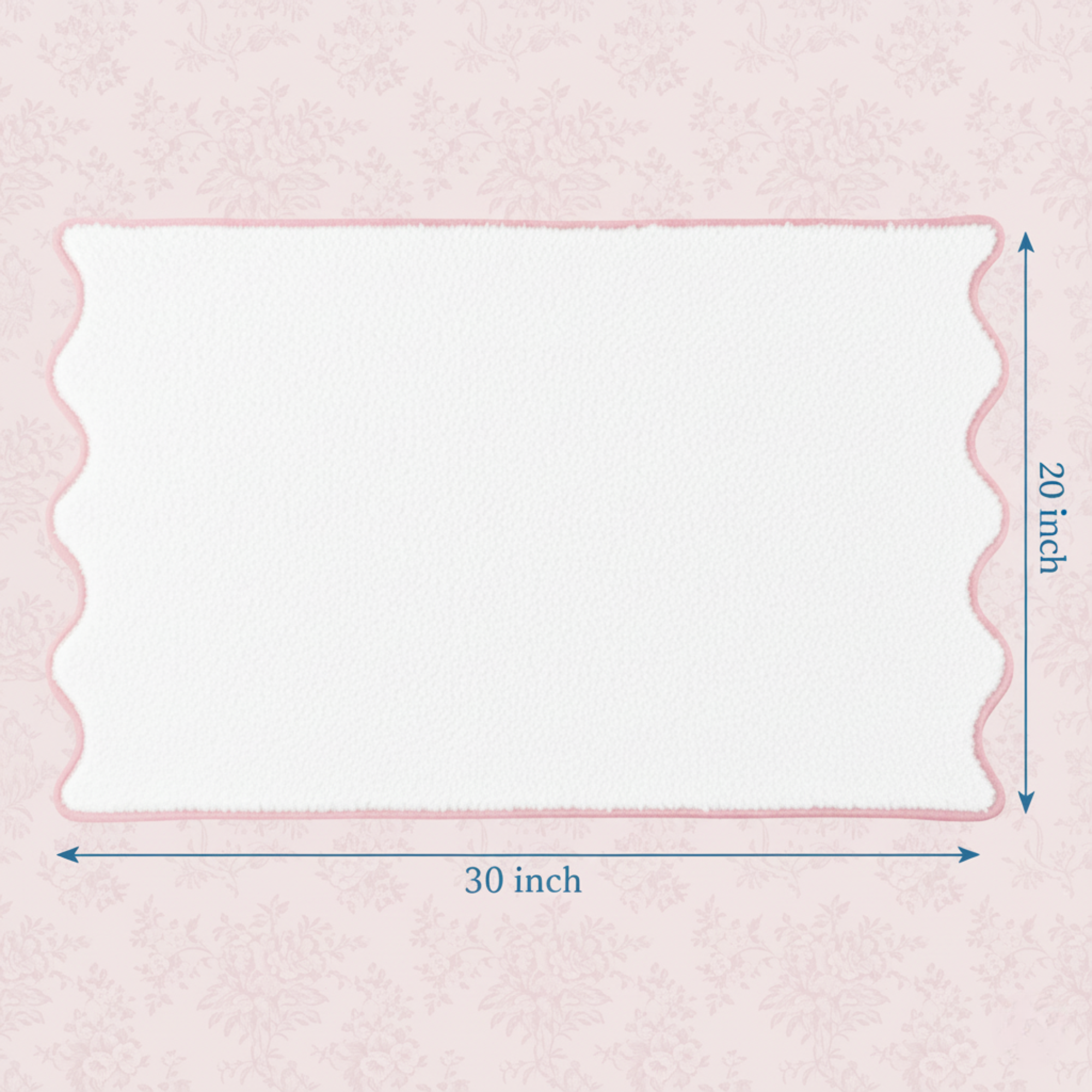 Lotus Linen – wholesale Badrumsmatta – Lyxig badrumsmatta i bomull med kammusselkanter88