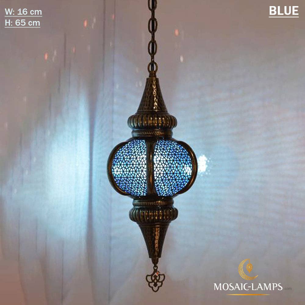 Mosaic Lamps - Wholesale Chandelier/Hanging Light - Syrian Single Pendant Lamp, Perforated Metal, Moroccan Style0