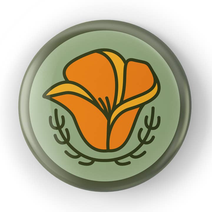 Poppy & Quail - Wholesale Lapel Pin/Button - Poppy Button0